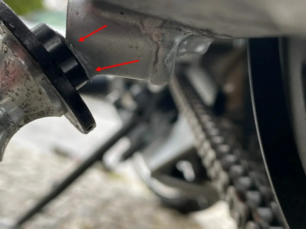 Unfallschaden an einem Motorrad